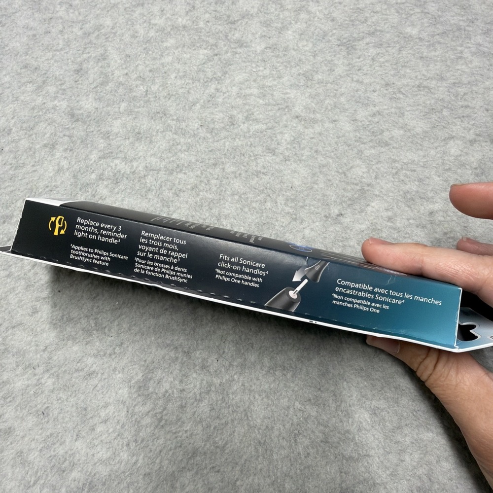4x Philips DiamondClean Smart C3 Plaque Control Brush Heads Black - Picture 5 of 5